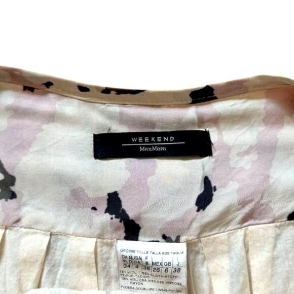 Weekend MaxMara Pink/Cream Skirt | Size 4 - Picture 4 of 5